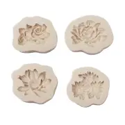 Peony Lotus Rose Silicone Mold Fondant Mould Cake Pastry Baking Tools