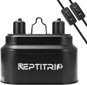 Dual Reptile Light Fixture with Switches Heat Lamp Reptiles Terrarium UVB Bulb