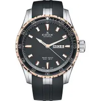 在飛比找Yahoo!奇摩拍賣優惠-全新瑞士EDOX依度Grand Ocean背簍空日曆腕錶陶瓷