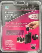 NCR Universal Ink Jet Black Refill Kit 999292 *NEW E9B