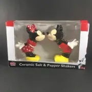 Disney Mickey Mouse and Minnie Kissing Salt & Pepper Shakers