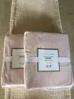 Set/2 Pottery Barn 84”Pleated Stripes Pole Top Sheer Drapes BlushGorgeous