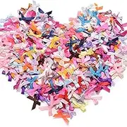 TPZORJX Small Bows, Pack of 100 Mini Satin Ribbon Bows, Satin Ribbon Bowties for Sewing, Wedding Decoration, Cards, DIY Crafts, Gift (Multi-Colour)