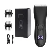 Body Hair Trimmer for Men, Electric Manscape Groin Trimmer with Skin Safe Ceramic Blade, Waterproof Ball Trimmer for Chest, Beard