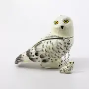 Kingspoint Designs Skylar the Snowy Owl Trinket Box with Matching Necklace