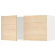 METOD wall cabinet with 2 doors, white/Askersund light ash effect, 80x37x40 cm
