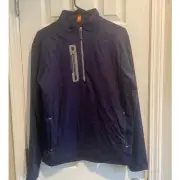 Peter Millar Navy 1/4 zip long sleeve Zero Restriction Mens Forbes Jacket, A62