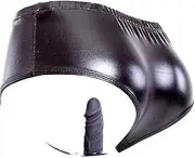 Fineim SM Female Harness/Briefs with Strap-On Penis/Butt Plug, Bondage Chastity Belt 2* Anal Dildo Lesbian Masturbation Pants Underwear Dildos Erotic Sex Toys for Women(Anal Dildo,Large)