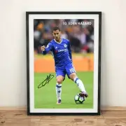 Eden Hazard Chelsea FC Autographed Poster Print. A3 A2 A1 Sizes
