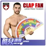 美國 ANDREW CHRISTIAN 2019年限量彩虹版摺扇 LARGE PRIDE THUNDER CLAP FAN