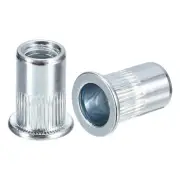 M8 Rivet Nuts, 50pcs Zinc Plated Carbon Steel Knurled Threaded Insert Nuts