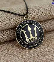 Percy Jackson& Olympians Trident Necklace w Rope Chain- Mailed from USA