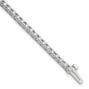 14k White Gold 2 1/6 Ct. Lab Grown Diamond VS/SI+ G+ Round Tennis Bracelet