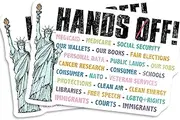 Hands Off Magnets - Medicare Medicaid Social Security Magnet - Fair Elections Consumer Schools - LGBTQ Rights Courts - Durable Material for Car Truck Toolbox Any Metal Surface - EPLM0010-FBA