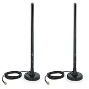 Proxicast 8 dBi High Gain External Magnetic Antenna Compatible with Cisco, Cradlepoint, Netgear, Novatel, Pepwave, MoFi, Digi, Sierra and Other 3G/4G/LTE routers & modems with SMA connectors - 2 Pack