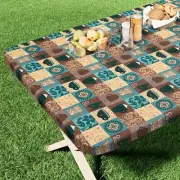 homing Rectangle Printed Fabric Tablecloth, Elastic Fitted Table Cloth for 6 ...