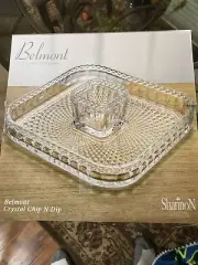 Shannon Crystal Belmont Crystal Collection Chip & Dip Bowl