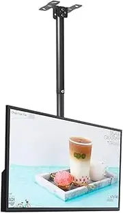 TV Wall Mount Bracket - Adjustable Ceiling TV Mount Bracket - 15° Tilt and Swivel TV Ceiling Mount, Fits Most 14-32inch LCD Flat Screen TVs, 3 Installation Methods