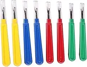 CORHAD 12PCS Large Seam Ripper with Plastic Handles for Removal for Sewing Crafting Projects Includes Protective Covers Random Colors Random Color
