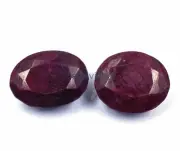 Natural Oval Cut Red Ruby Lot Loose Gemstones For Jewelry 50Ct.2Pcs
