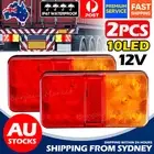 2X10 LED Tail Lights Trailer Ute Caravan Truck Stop Indicator rear LAMP 12V IP67