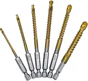 [Oxtxuzdm] Professional Twist Drill Bits Set 6Pieces For Wood And Aluminum