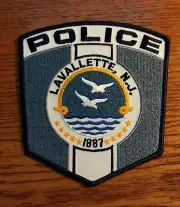 rare shore town police lavallette new jersey beautiful embroidered nice