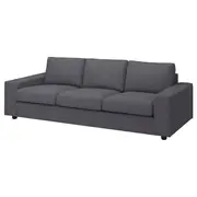 VIMLE 3-seat sofa, with wide armrests/Gunnared medium grey