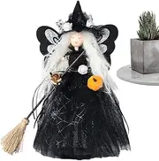 Halloween Ornament for Tree,Halloween Tree Ornament | Black Witch Tree Topper | Witch Doll Halloween Home Decoration, Halloween Tree Decoration Party Decoration Supplies