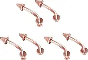 Decentraland 6PCS Silvery With Sphere 1.2mm(16G) Eyebrow Studs Lip Studs Body Piercing Navel Belly Studs Cartilage Piercing Jewelry Titanium Steel Surgical Steel Stainless Steel 6mm