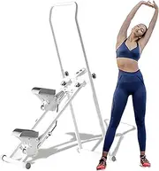 Stair Stepper for Home Exercise, Full Body Workout Vertical Climber with Adjustable Incline, 300LBS Capacity, Folding Vertical Cardio Exercise Stair Climber with Led Monitor Time/Calories/Speed White