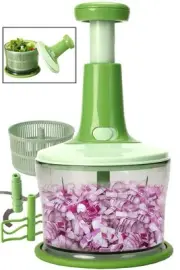 Manual Food Processor -Salsa Maker Hand Chopper Blender As Seen On TV- Meat M...