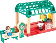 Thomas & Friends 8 Pc Fisher Price Wood Knapford Railway Train Station Toy Set