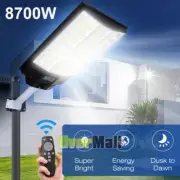 Outdoor Solar Wall Light LED PIR Motion Sensor Bright Flood Street Lamp 3 Modes