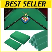 Premium Green Billiard Cloth for 8 ft Pool Table with 6 Strips & Rubber Bumpers