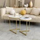 Nesting Round Side Set Of 2 Stacking Accent End Table for Living Room Bedroom