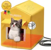 Heated Cat House, Insulated and Weatherproof Iron Shelter for Feral and Cats