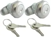 2 Pack Truck Tool Box Lock Replacement with Keys Pickup Toolbox Latch Cylinde...