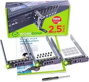 WorkDone 3-Pack - 2.5" Hard Drive Caddy G176J Compatible for Dell PowerEdge Server - R310 R410 R415 R510 R610 M610 T710 R710 M710 R715 R810 R815 R910 M910 and More - Hot-Swap Tray - Setup with Manual