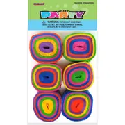 Rainbow Crepe Streamers (Pack of 6)
