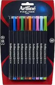 artline Supreme Fineliner Pen 0.4Mm Astd Pk10 (102136)