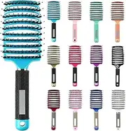 My Sensory Space Detangling Hairbrush, Magical Brush Detangler, Detangler Bristle Nylon Hairbrush, Curved and Vented Detangling Hair Brush (Color : Blue)