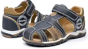 [WOWHAH] Boys Girls Closed Toe Fisherman Sandals, Outdoor Summer Sandals for Toddler/Little Kid