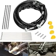 FE37190 Complete Rear AC Line Set Flexible A/C Barrier Hose Fittings Kit Fit For 2011-2016 Ford Explorer, For 2013-2019 Ford Flex & For Lincoln MKT, Repair Air Conditioner Lines Leaking