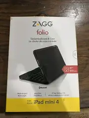 ZAGG Folio Case Hinged Bluetooth Keyboard for Apple iPad Mini 4