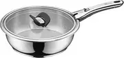 [WMF] Click&Serve Induction Saute Pan, 24 cm, Without Stainless Steel Handle, Cromargan Stainless Steel, Oven-Safe