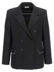 [Off-White] Off-White-Ow Emb Blazer Nero-Uomo 48IT Black