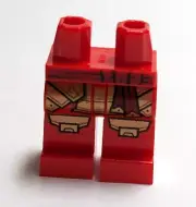 Lego - Minifigure Legs - Red, Gold, Belt, Armor