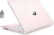 HP 2022 Stream 11.6" HD Laptop, Intel Celeron N4000 Processor, 4GB RAM, 64GB eMMC, 1-Year Office 365, Webcam, Intel UHD Graphics, Bluetooth, Windows 10 S, Pink, 128GB SnowBell USB Card
