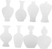 NUOBESTY 16pcs Painting Stencils DIY Craft Kit Chinese and Vase Design Hard Cardboard Paper Stencils for Graffiti Drawing Creative Family Activities and Learning